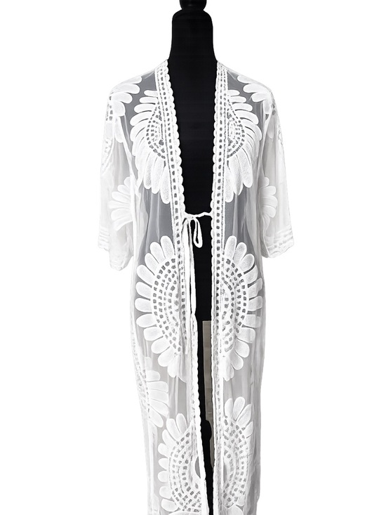 Siren Lily Other - Serene lily  Sheer Lace Kimono Cover-Up